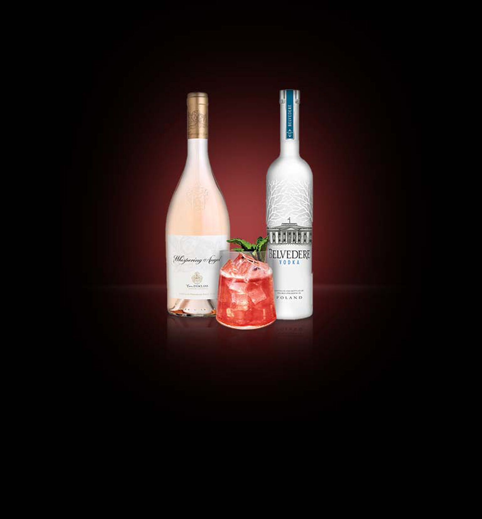 The Belvedere Vodka and Whispering Angel The Sunset Rose Cocktail